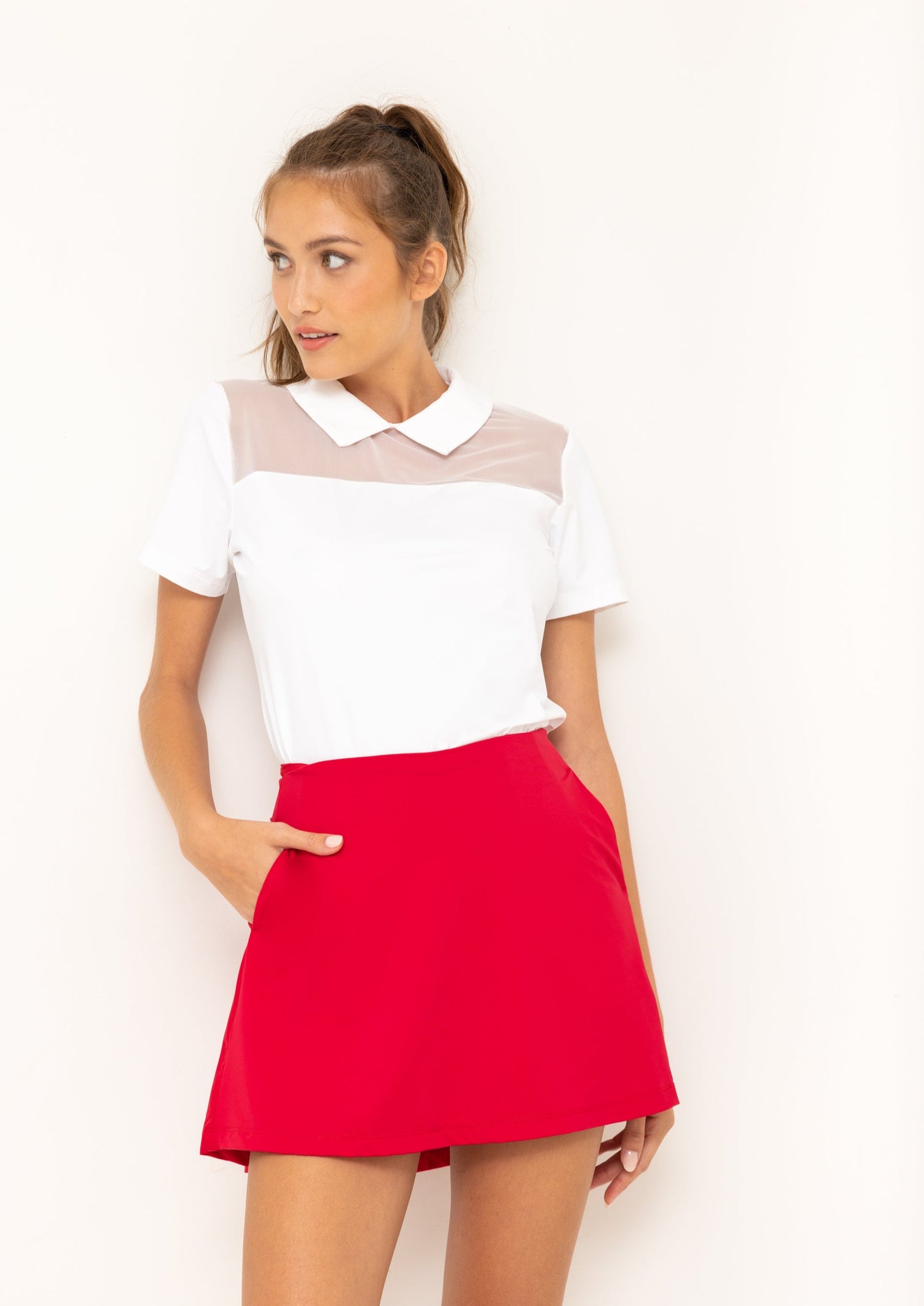 Par Social Movement Skirt in Crimson